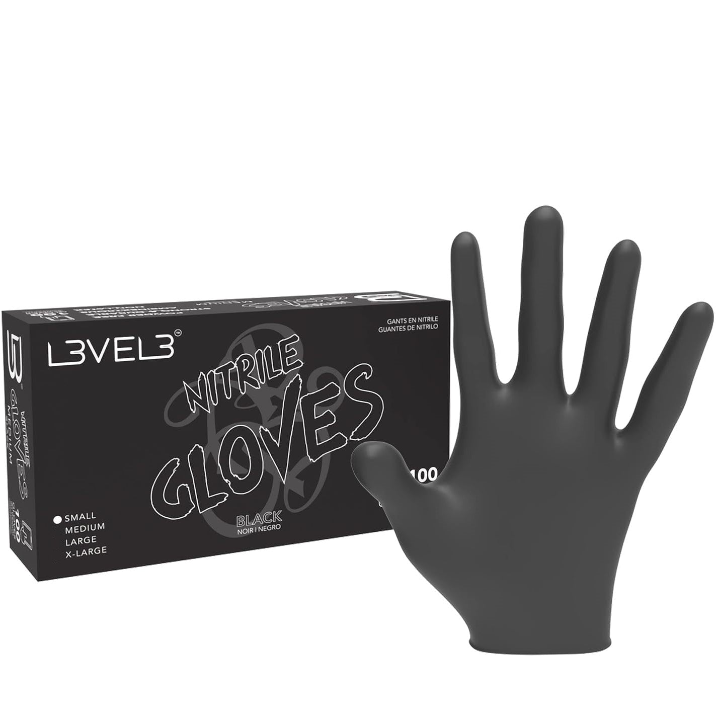 LEVEL3 NITRILE GLOVES BLACK S
