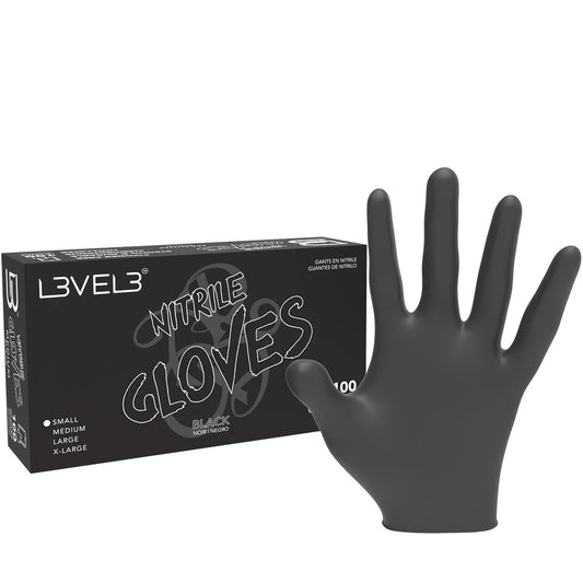 LEVEL3 NITRILE GLOVES BLACK S