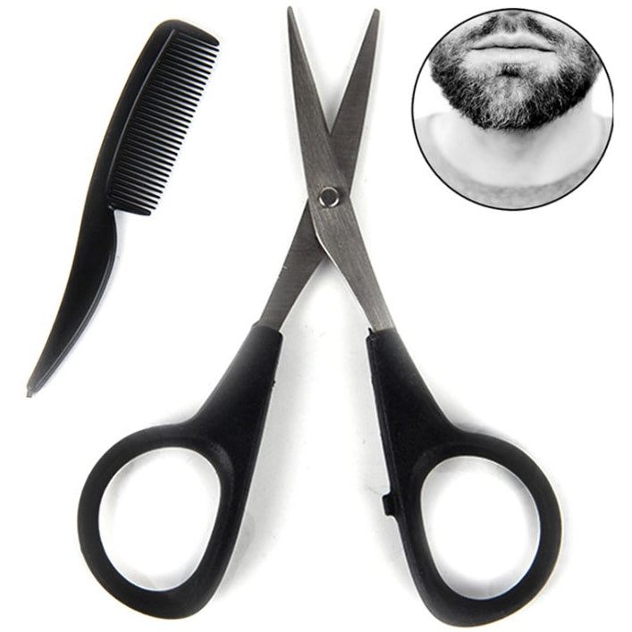 STAY BEAUTIFUL SET DE TIJERA Y PEINE DE BARBA