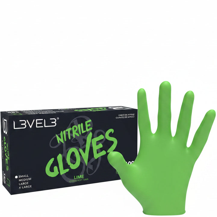 LEVEL3 NITRILE GLOVES LIME S