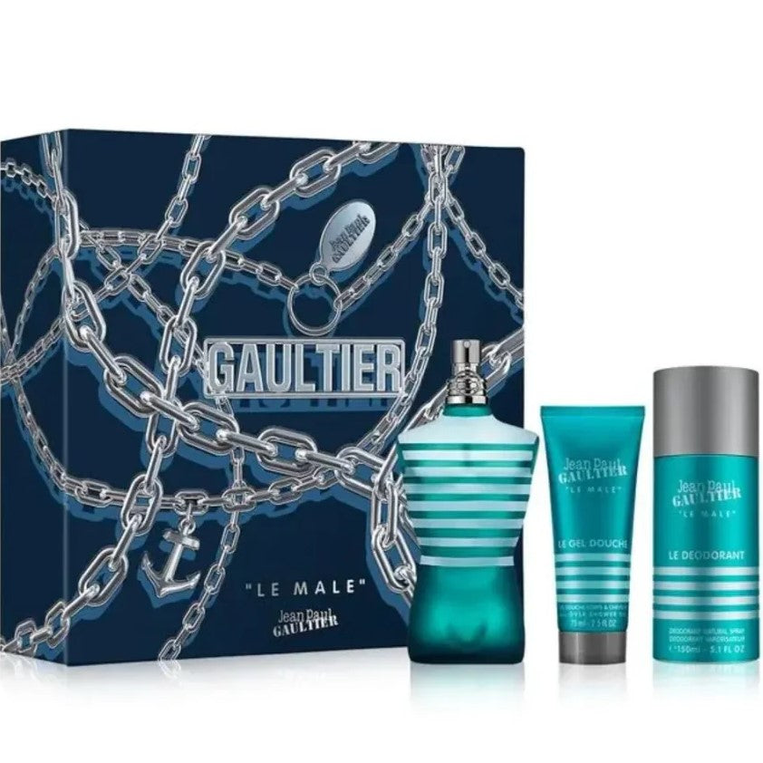JEAN PAUL GAULTIER LE MALE E.D.T SET 3 PCS