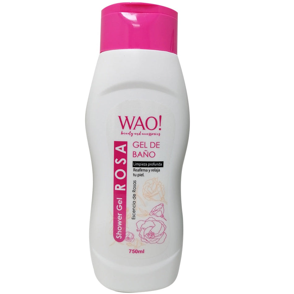 WAO! GEL DE BAÑO ROSA 750ML