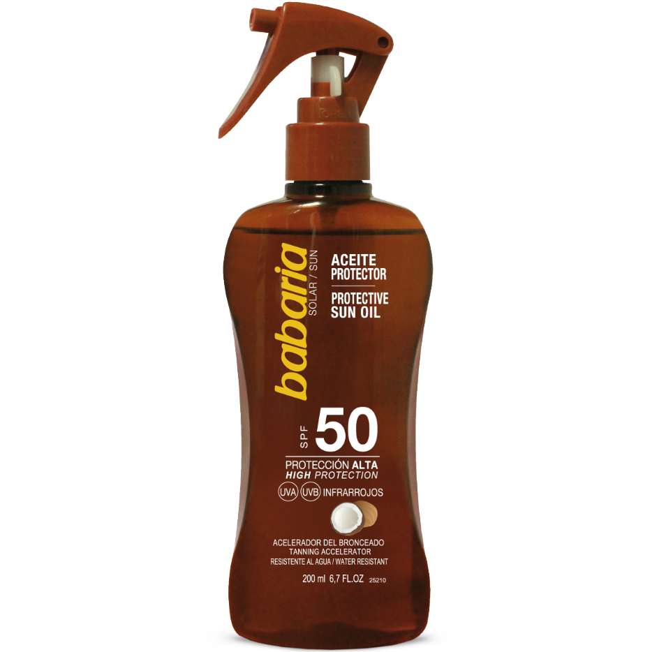 BABARIA SPRAY ACEITE PROTECTOR SOLAR COCO SPF 50 200ML