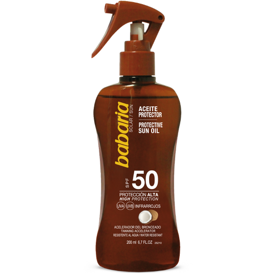 BABARIA SPRAY ACEITE PROTECTOR SOLAR COCO SPF 50 200ML